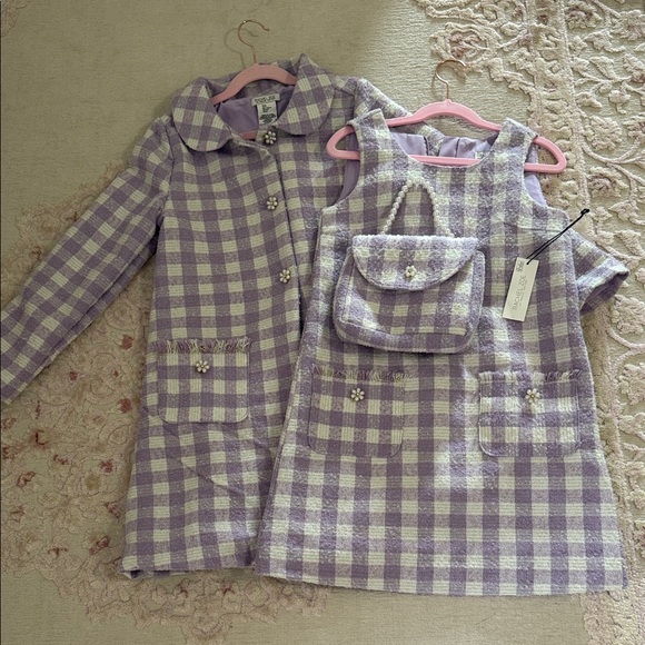 Rachel Zoe Tweed Dress Coat and purse - Picture 1 of 6